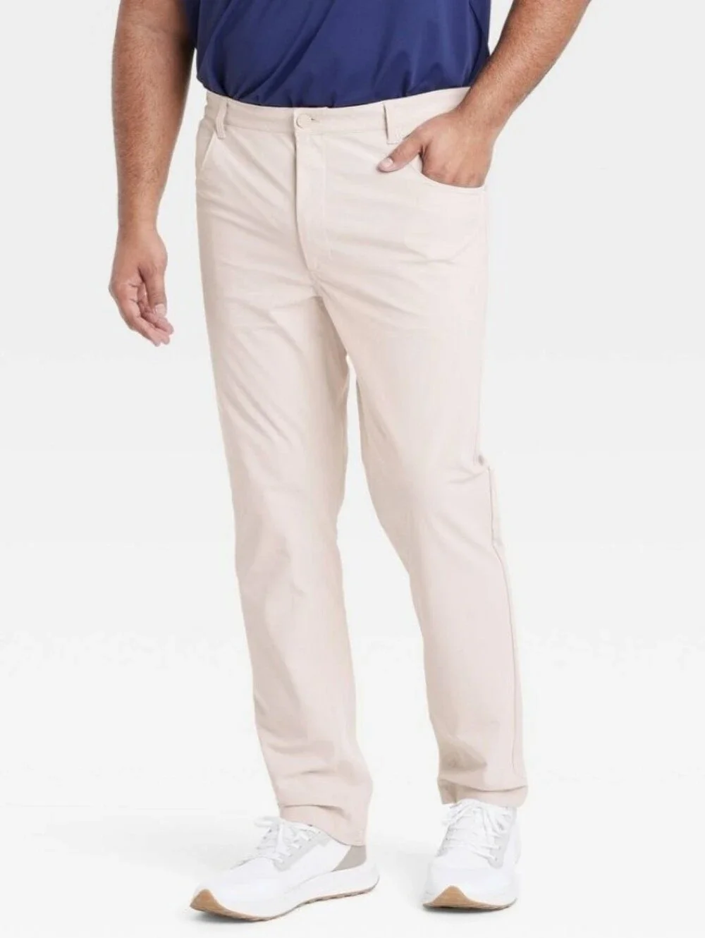 NWT All In Motion Trousers Lifestyle Slim Pants Stone Beige 34 Gorpcore Travel